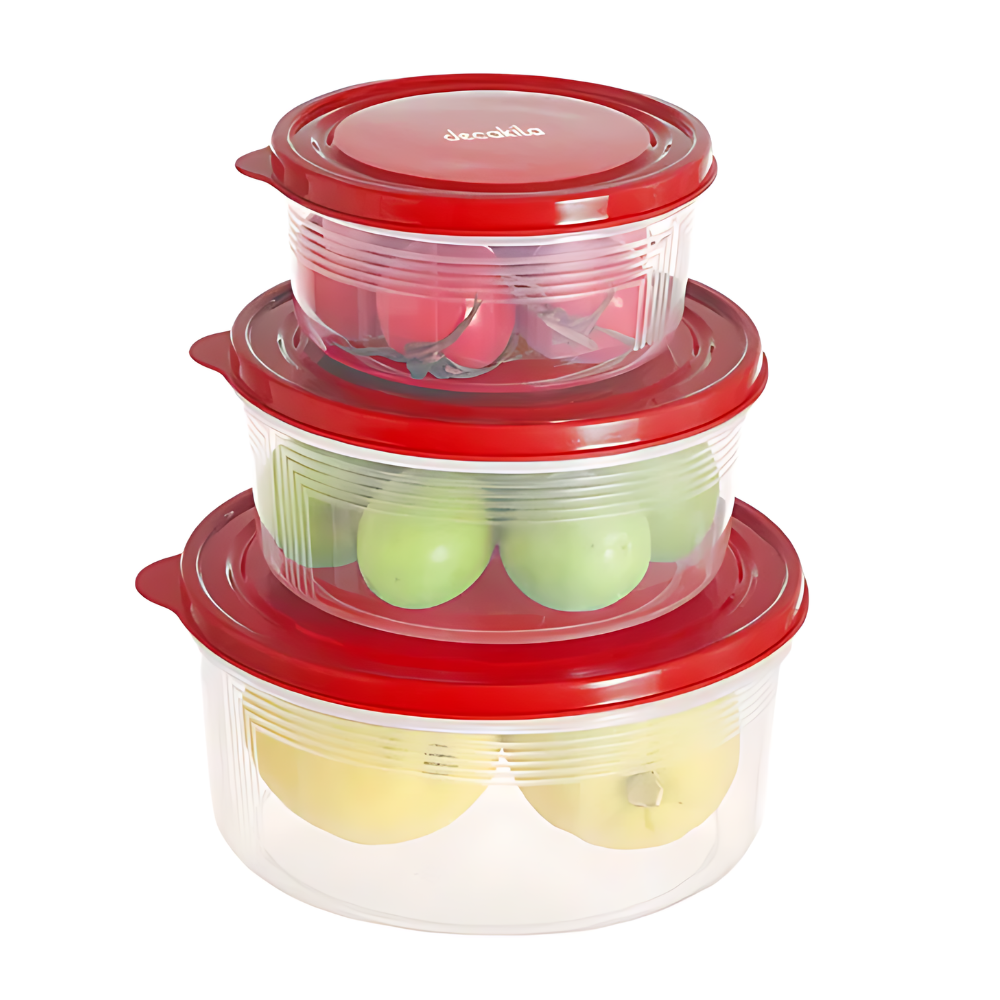 Decakila 3 Pieces Food Storage Container Set