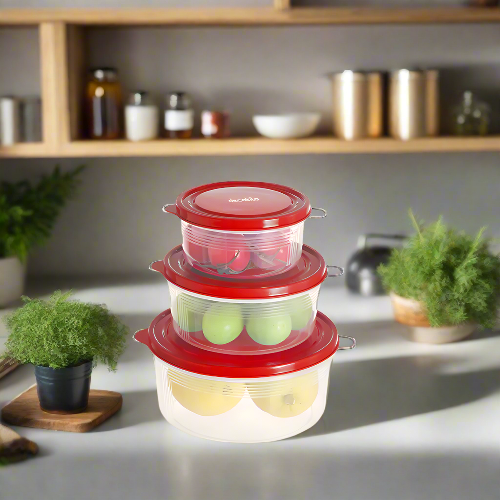 Decakila 3 Pieces Food Storage Container Set - Image 4