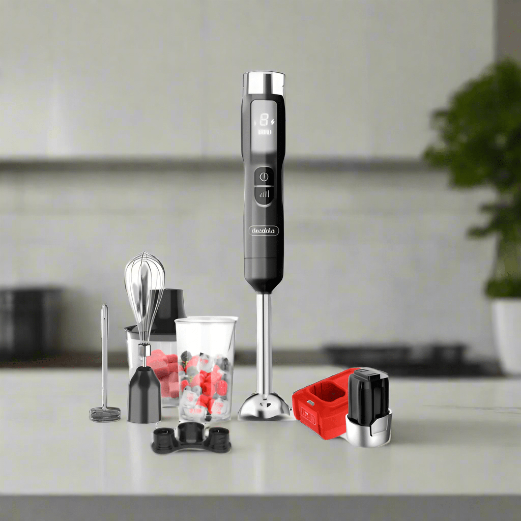 Decakila 5-Speed 5-in-1 Cordless Rechargeable Immersion Hand Blender 100W - KEJB056R - Image 4