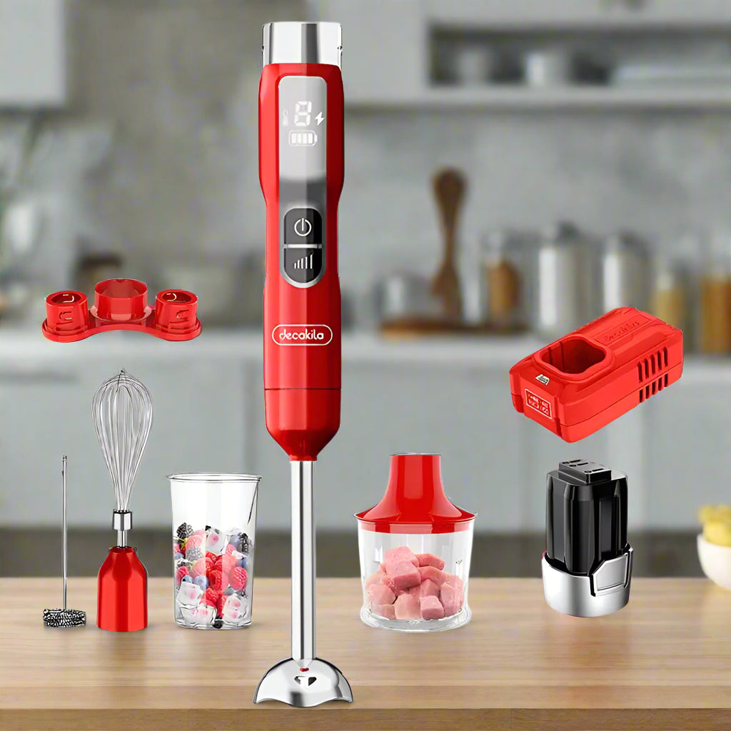 Decakila 5-Speed 5-in-1 Cordless Rechargeable Immersion Hand Blender 100W - KEJB056R - Image 3