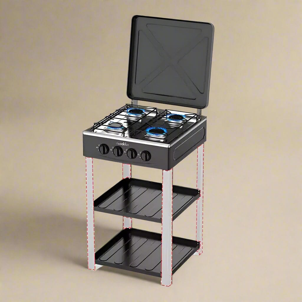 Decakila Four Burner Gas Stove With Shelf - Image 2