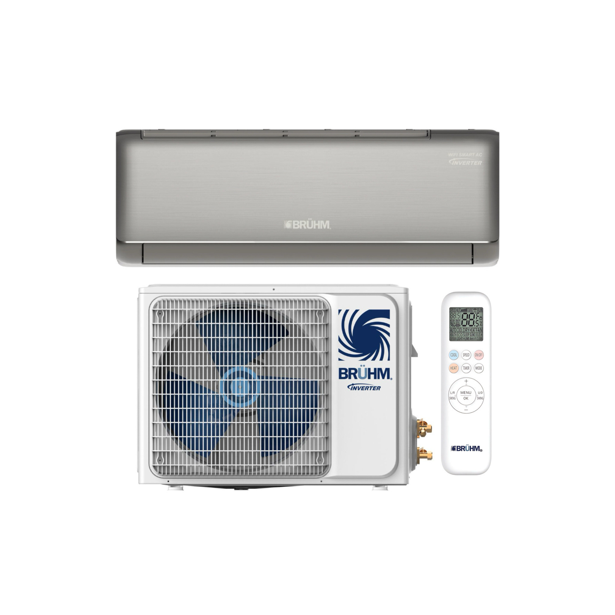 BRUHM 1HP Black Series inverted smart WiFi Air Conditioner BAS-09ICQB - Image 2