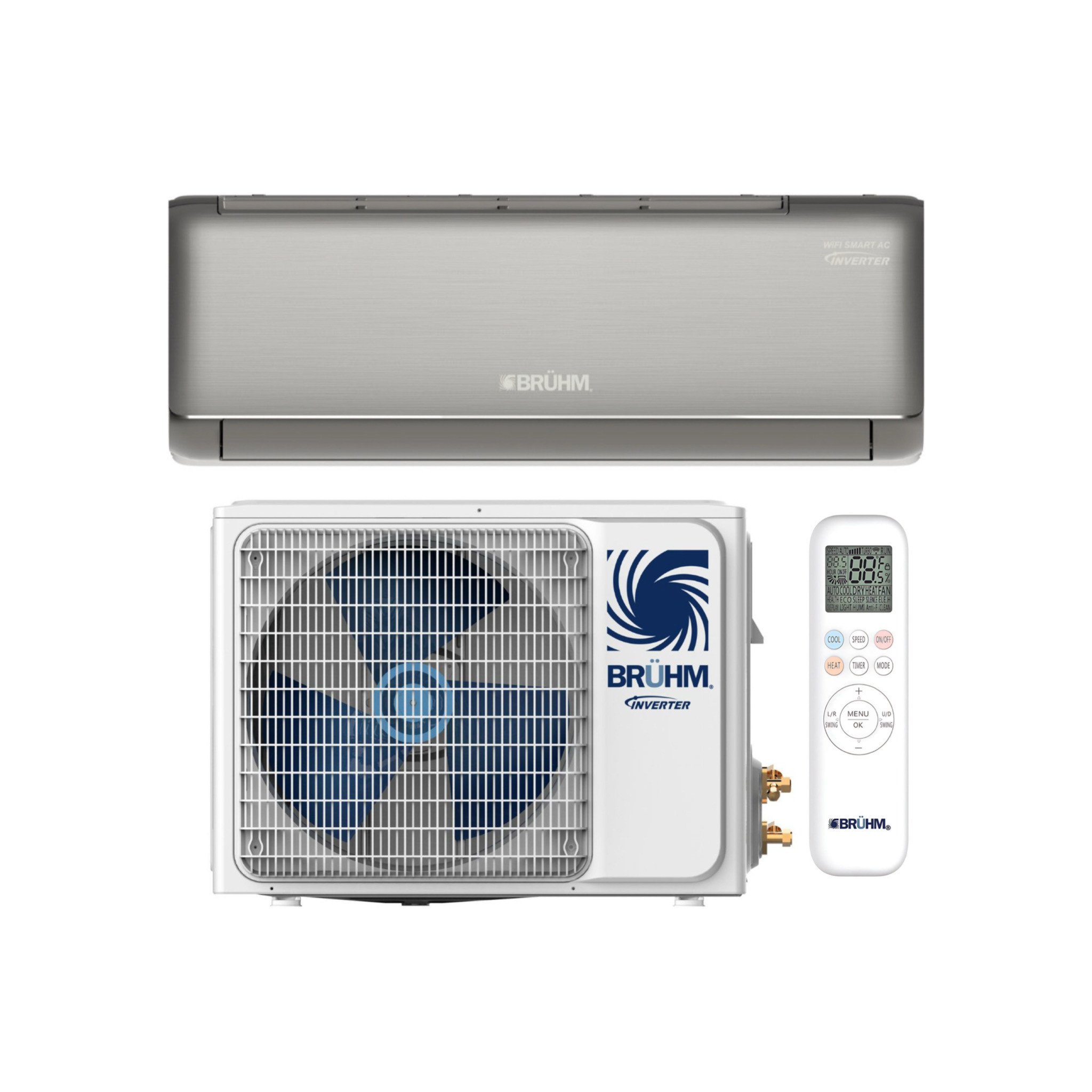 BRUHM 1.5HP 12000 BTU Black Series inverted smart WiFi Air Conditioner BAS-12ICQB - Image 3