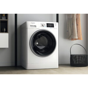Whirlpool 9kg Front Loading Washing Machine| 1400 rpm, Colours Program, Innovative Delicate Steam, Gentle Stain Removal, White - FFD 9469 BSV UK
