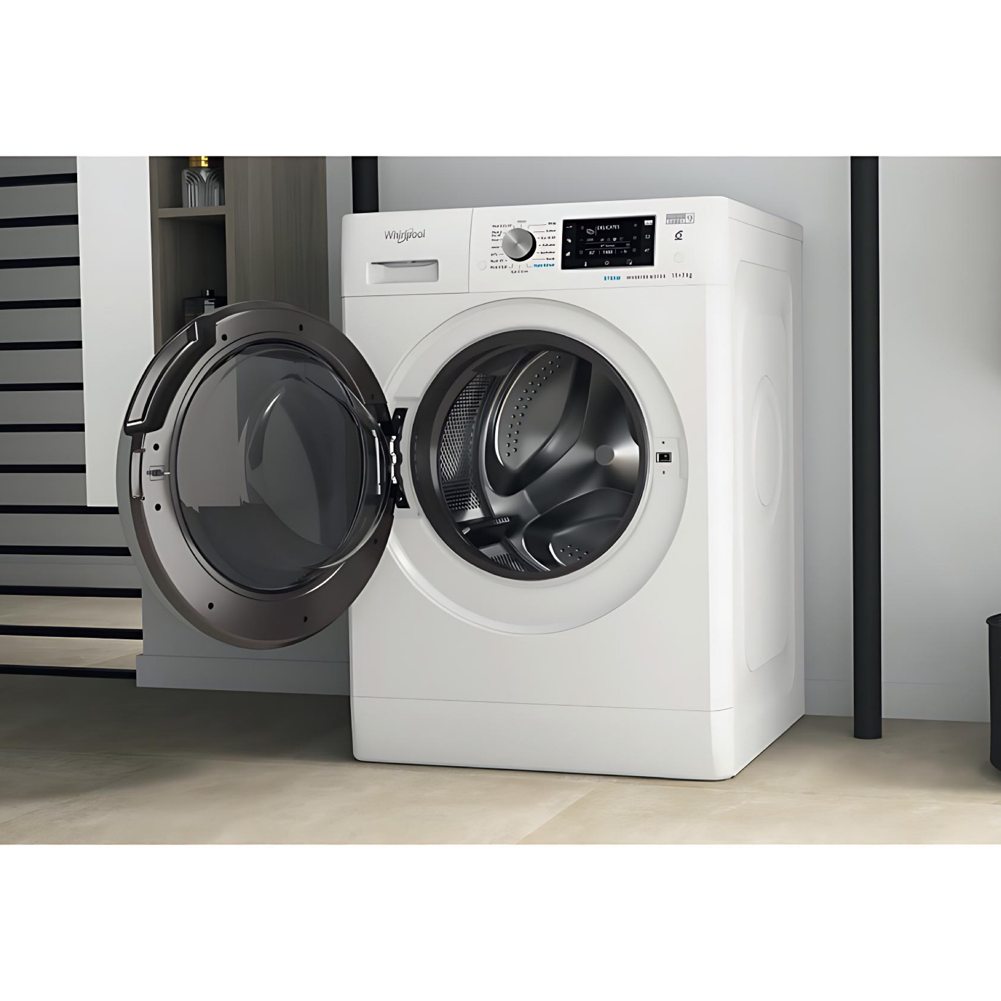 Whirlpool 9kg Front Loading Washing Machine| 1400 rpm, Colours Program, Innovative Delicate Steam, Gentle Stain Removal, White - FFD 9469 BSV UK - Image 2