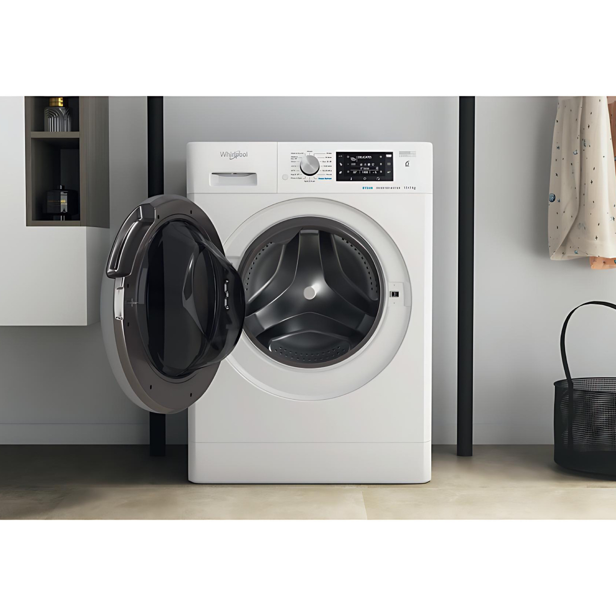 Whirlpool 9kg Front Loading Washing Machine| 1400 rpm, Colours Program, Innovative Delicate Steam, Gentle Stain Removal, White - FFD 9469 BSV UK - Image 3