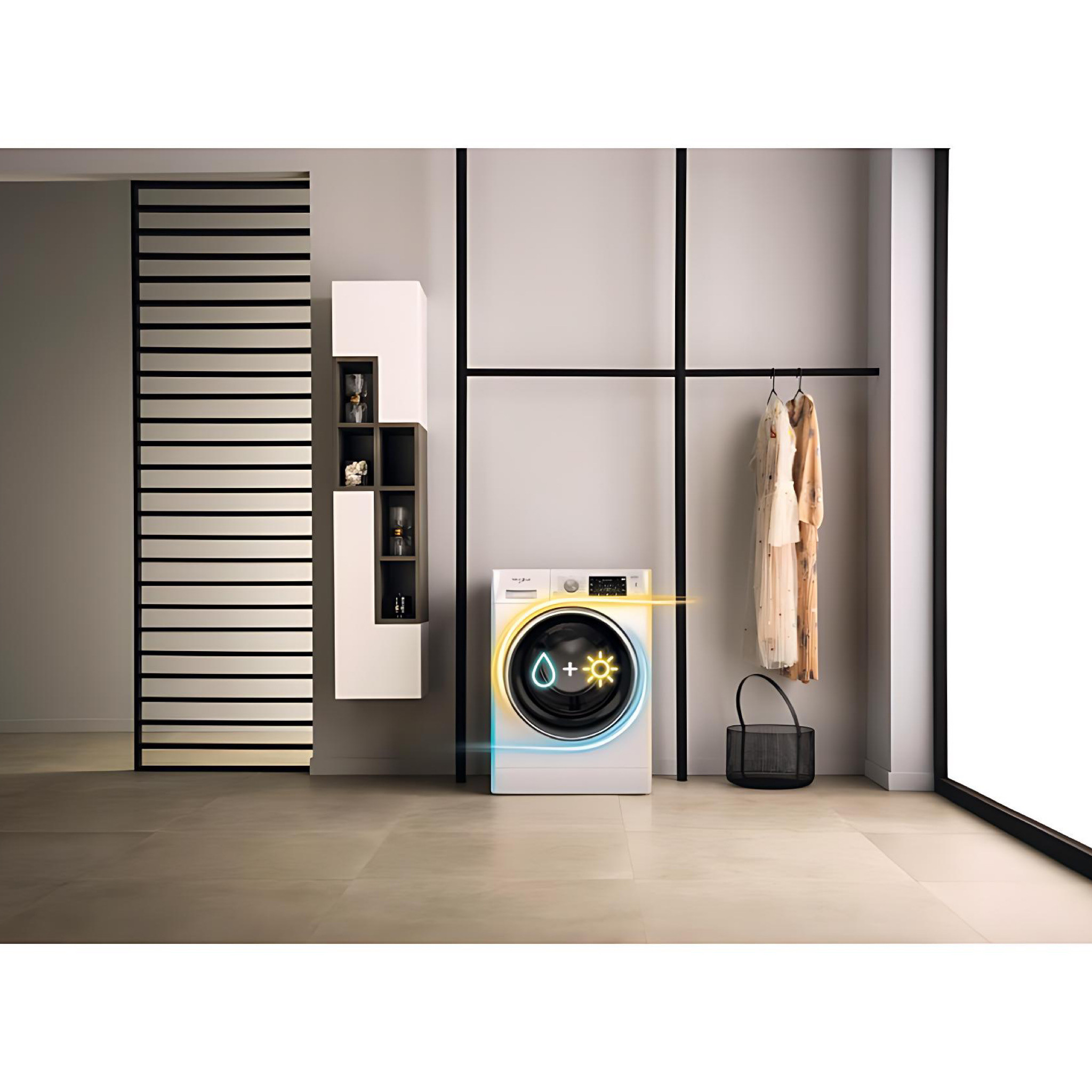 Whirlpool 9kg Front Loading Washing Machine| 1400 rpm, Colours Program, Innovative Delicate Steam, Gentle Stain Removal, White - FFD 9469 BSV UK - Image 4