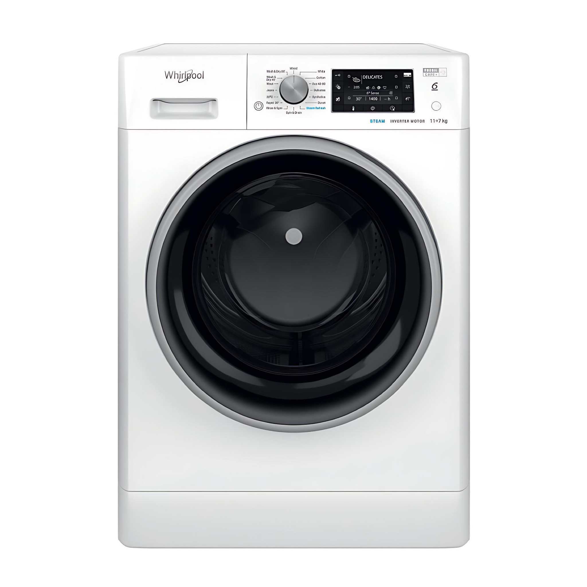 Whirlpool 9kg Front Loading Washing Machine| 1400 rpm, Colours Program, Innovative Delicate Steam, Gentle Stain Removal, White - FFD 9469 BSV UK - Image 6