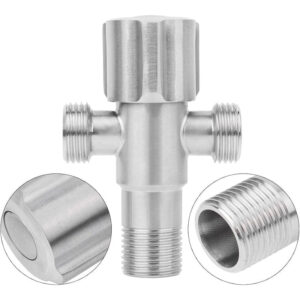 Stainless Steel Two Way Angle Valve Adapter Connector Faucet - CS33