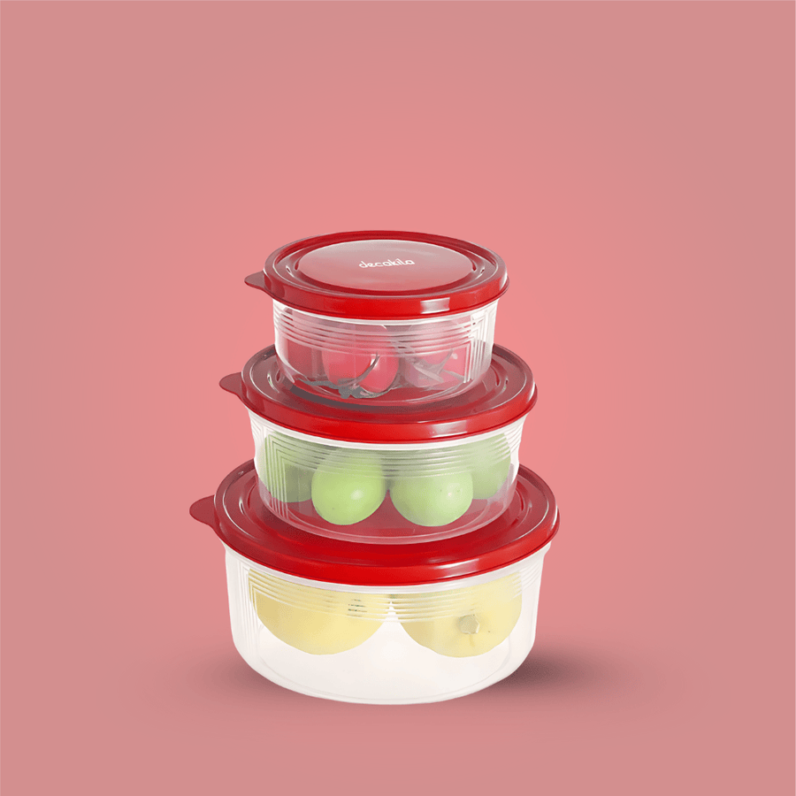 Decakila 3 Pieces Food Storage Container Set - KMTT121R - Image 2