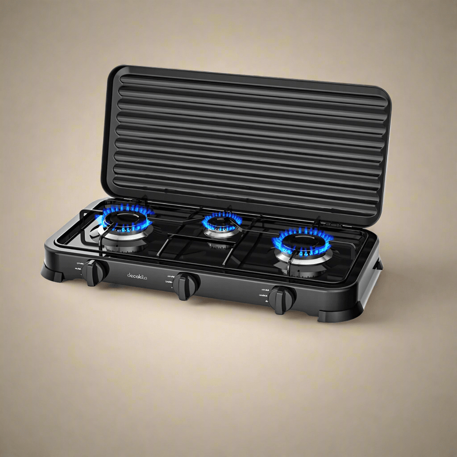 Decakila Triple Burner Gas Stove - KMGS009B - Image 2