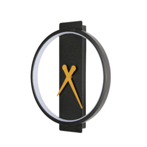 Glowing Sundial Black 3000K LED Wall Sconce Light - 18W