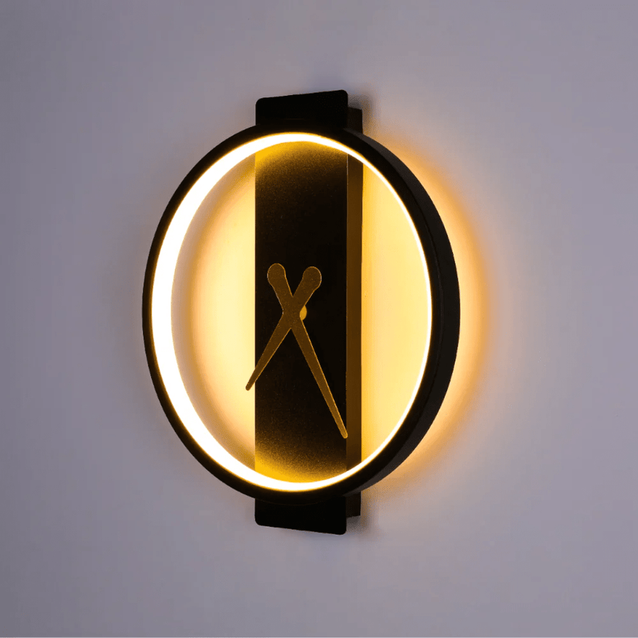 Glowing Sundial Black 3000K LED Wall Sconce Light - 18W - Image 2