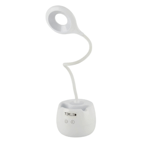 Multifunctional Rechargeable LED Ring Desk Lamp with Pencil Holder - 6W