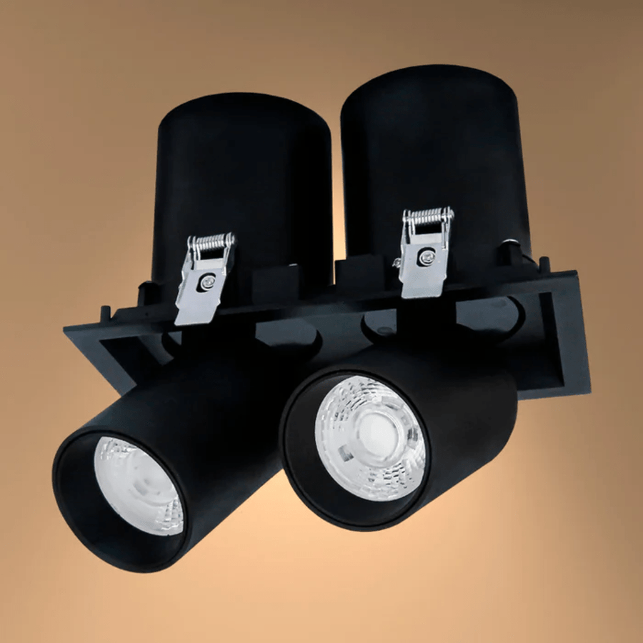 Telescopic Black Swivel Tilt Adjustable LED Ceiling Light - 20W - Image 2