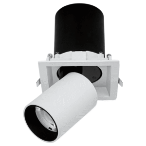 Telescopic White Swivel Tilt Adjustable LED Ceiling Light - 20W