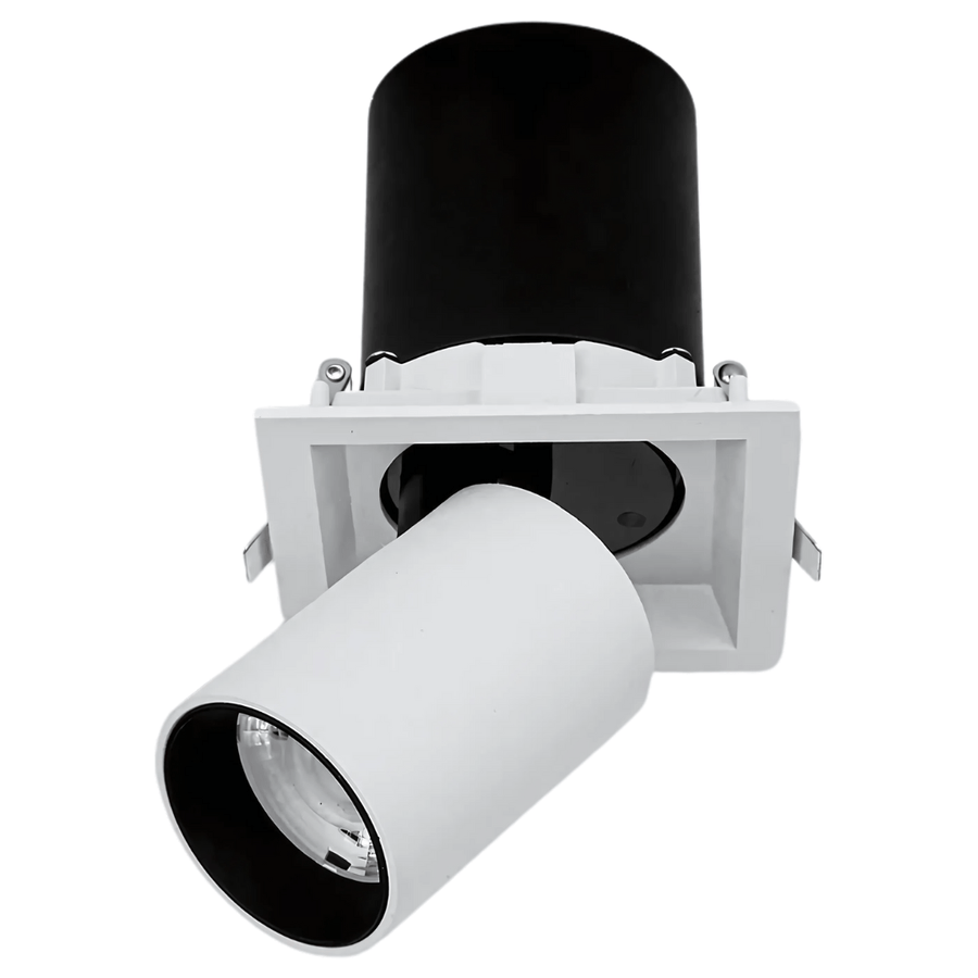 Telescopic White Swivel Tilt Adjustable LED Ceiling Light - 20W