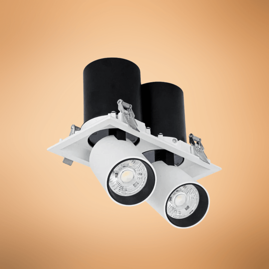 Telescopic White Swivel Tilt Adjustable LED Ceiling Light - 20W - Image 2