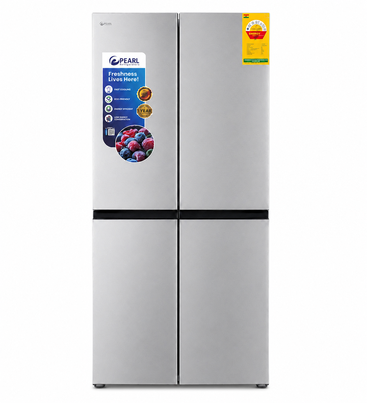 Pearl PF-4420IXMD-2B French Door Refrigerator – 436L (Inox Finish)