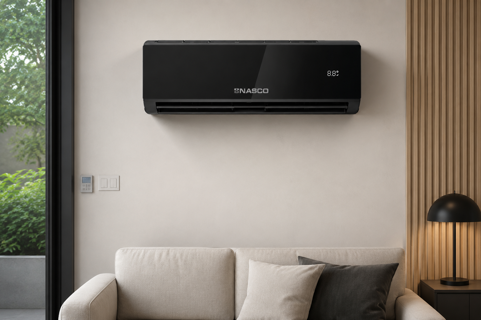 Nasco R410 Mirror Panel Split Air Condition - Image 4