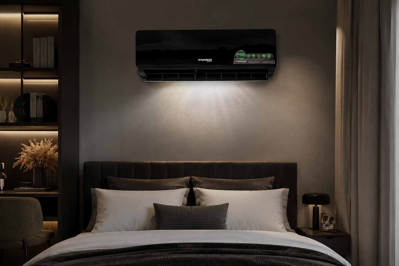 Nasco Black Split Air Conditioner – 1.5HP, 2.0HP - Image 3