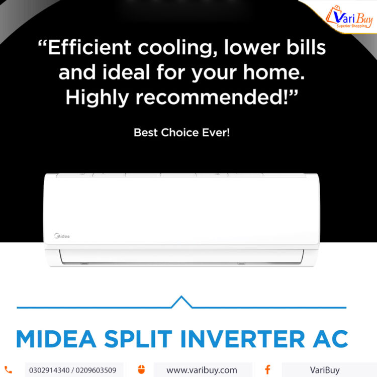 Midea 1.5 HP Split AC Inverter R32 Gas – Unicool + -MSAF24B-12CRDN1-R32 - Image 12