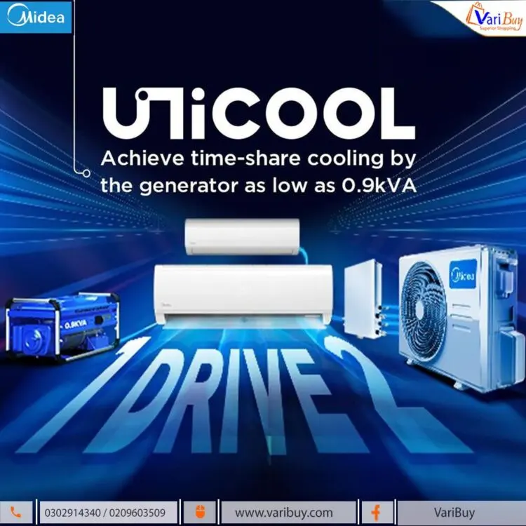 Midea 1.5 HP Split AC Inverter R32 Gas – Unicool + -MSAF24B-12CRDN1-R32 - Image 5