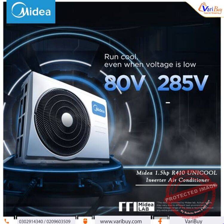 Midea 1.5 HP Split AC Inverter R32 Gas – Unicool + -MSAF24B-12CRDN1-R32 - Image 6