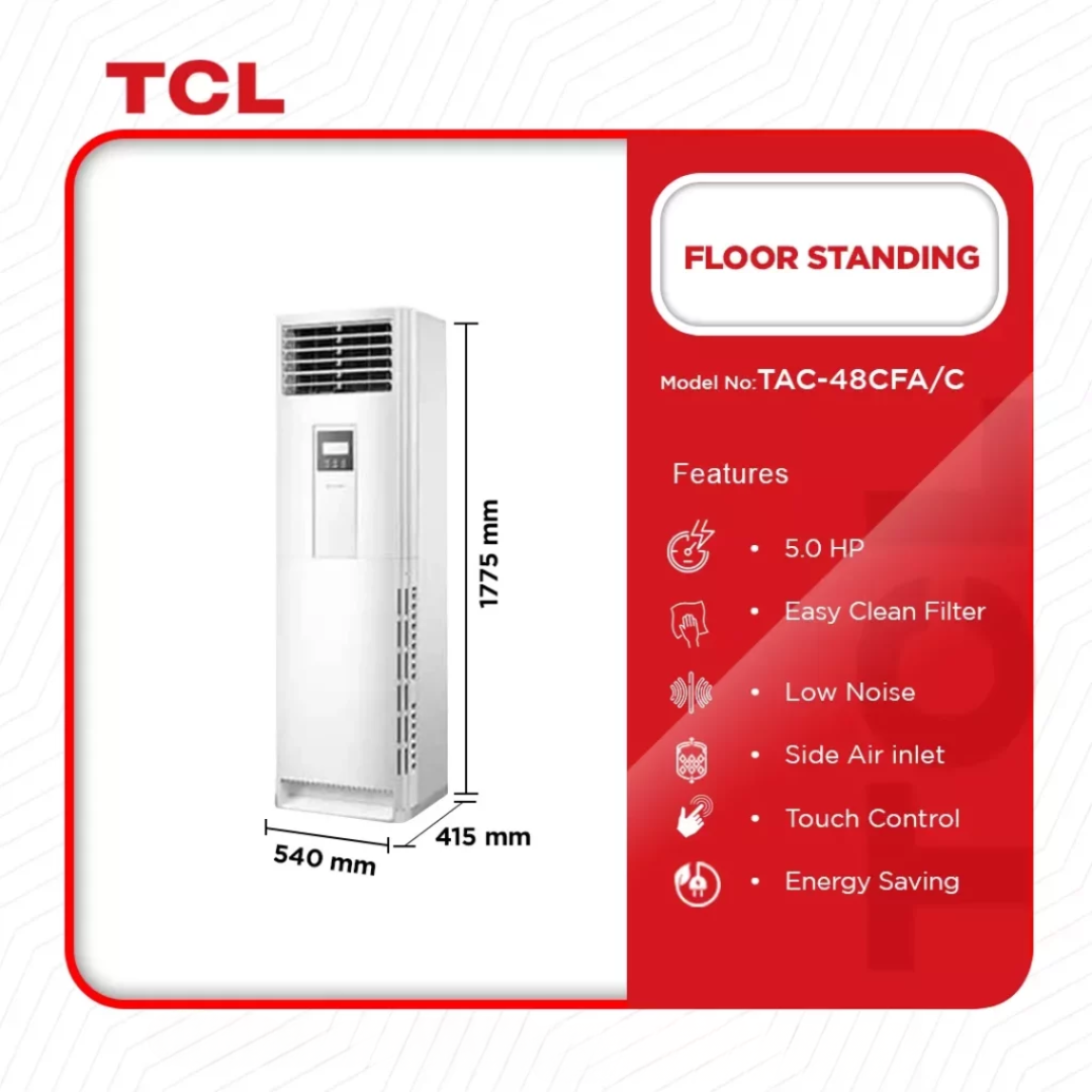 TCL 5.0 HP Floor Standing R410 Gas Air Conditioner - TAC-48CFA / C - Image 2
