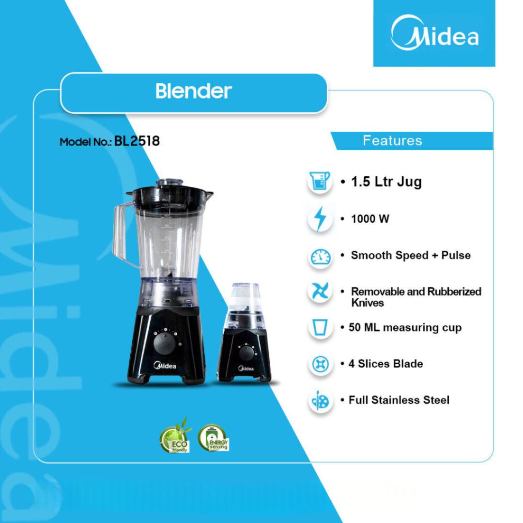 Midea 1.5 L - BLACK Table Blender - BL2518 - Image 2
