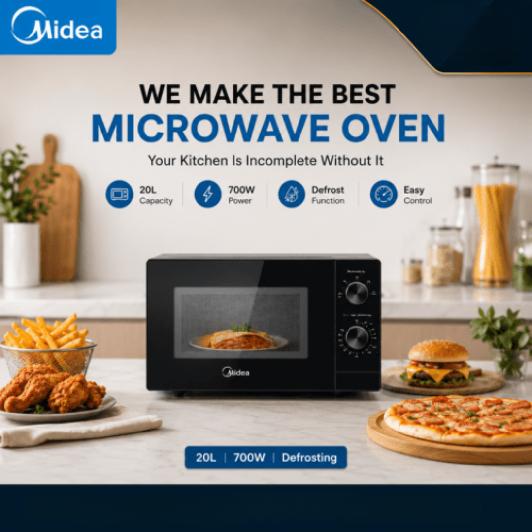 Midea 20 L Solo Microwave - MM7P012MZ-B - Image 3