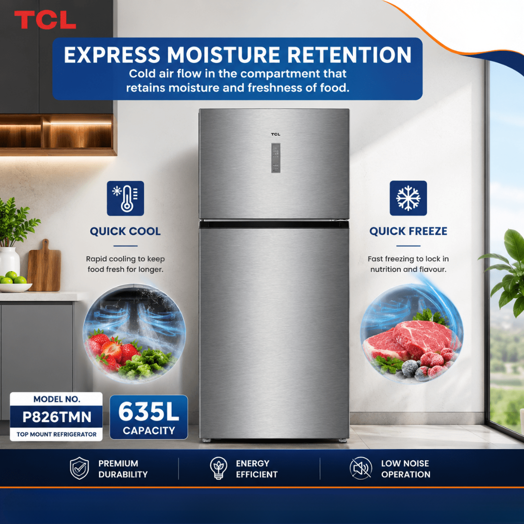 TCL 635 L Top-Mount Refrigerator - P826TMG - Image 4