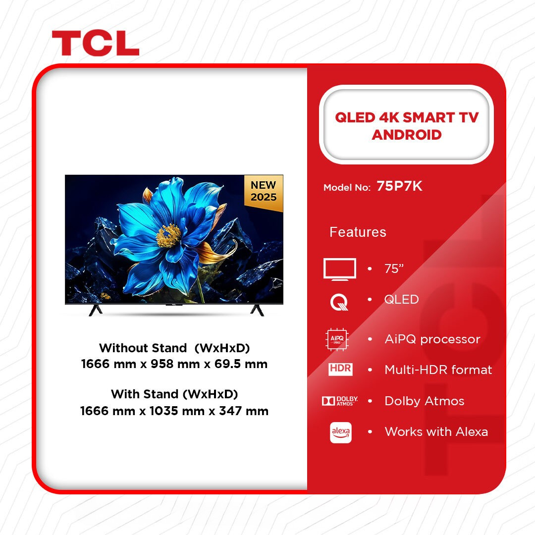 TCL 75" QLED Pro 4K Smart Android TV - 75P7K - Image 2
