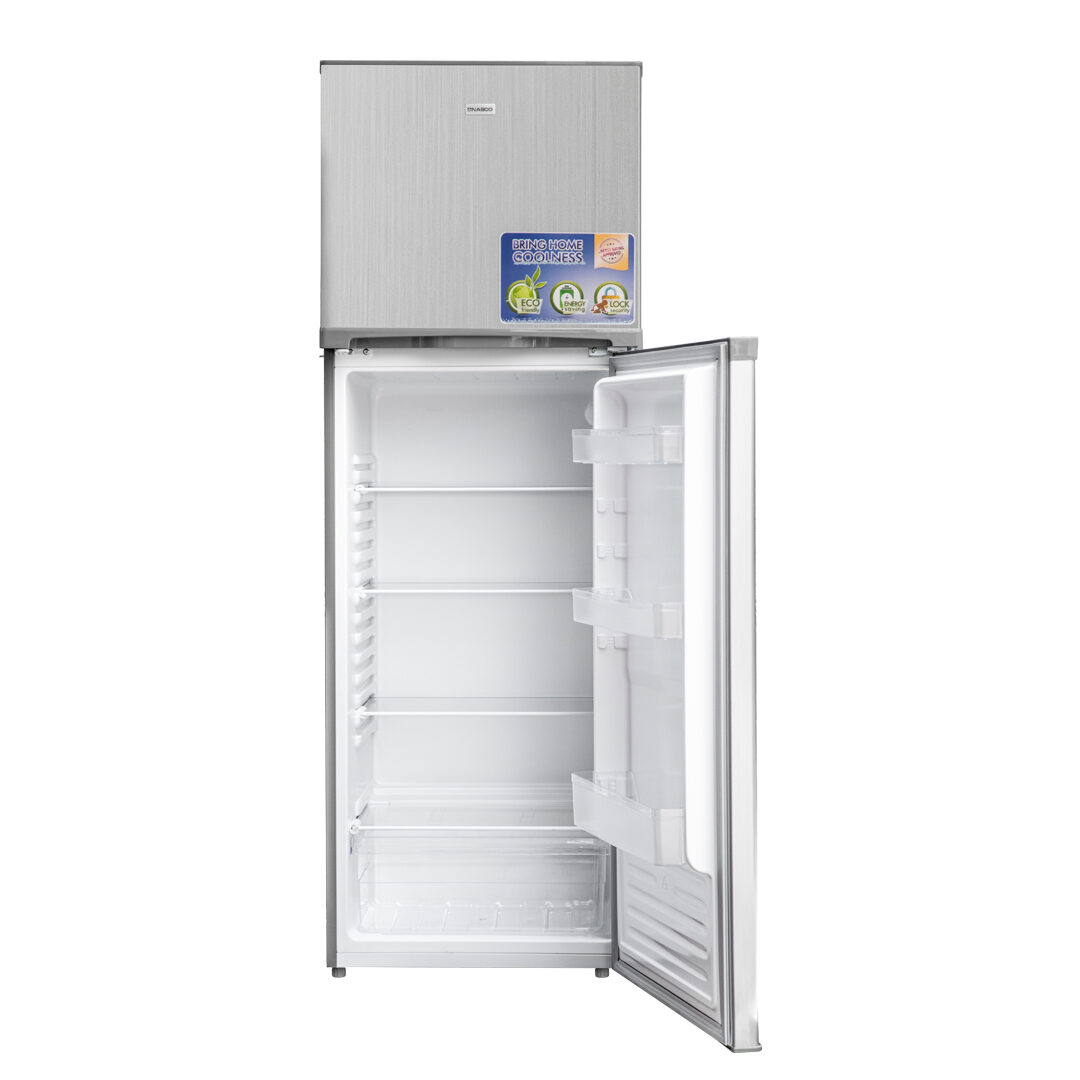 Nasco NASF2-45 311L Top-Mount Refrigerator with Ice Maker – Silver - Image 4