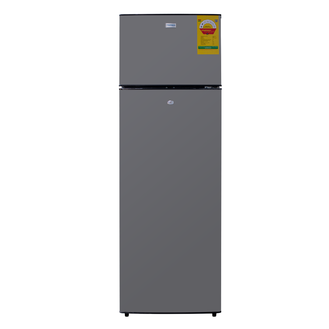 Nasco NASF2-320FL-B 280L Top-Mount Refrigerator – Grey
