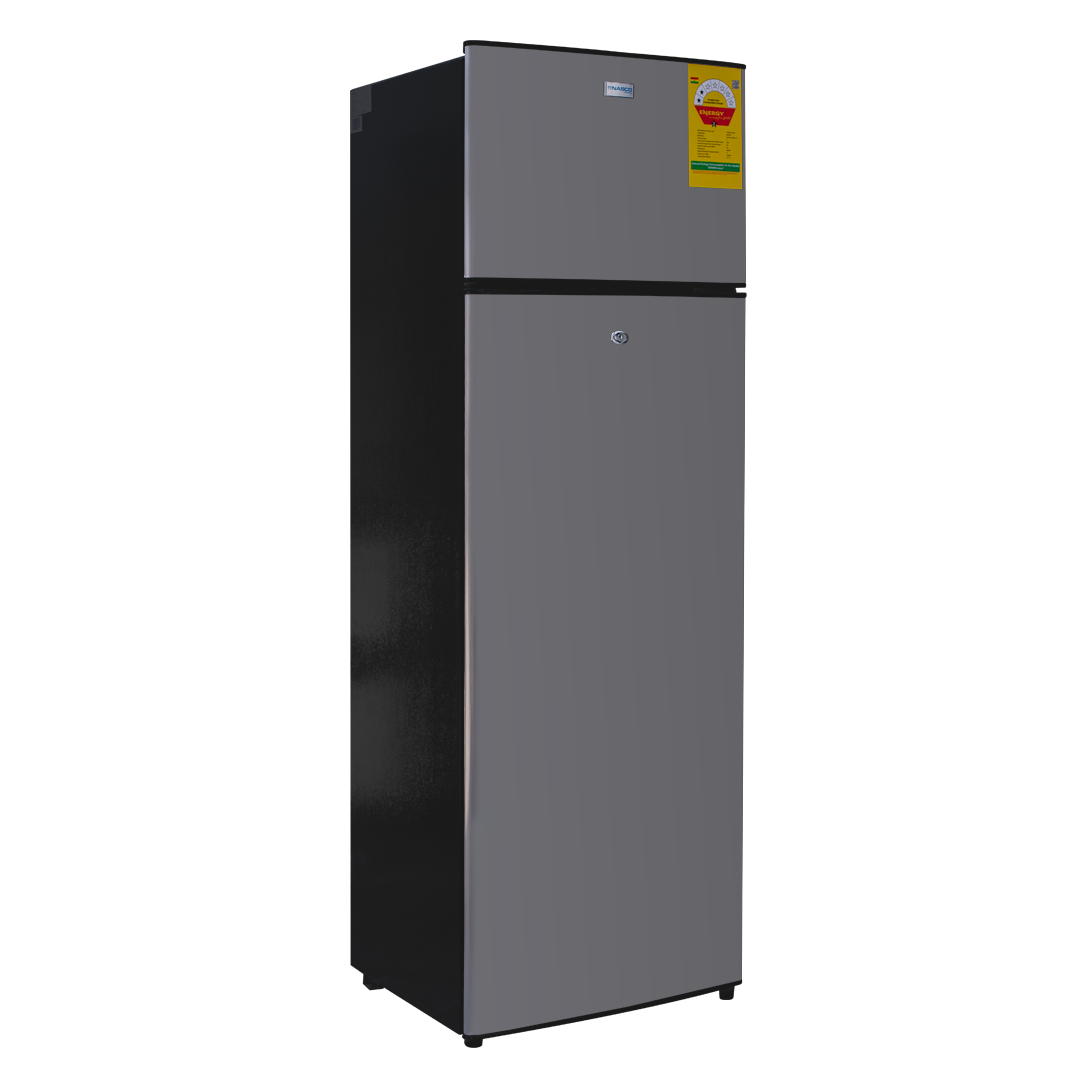 Nasco NASF2-320FL-B 280L Top-Mount Refrigerator – Grey - Image 4
