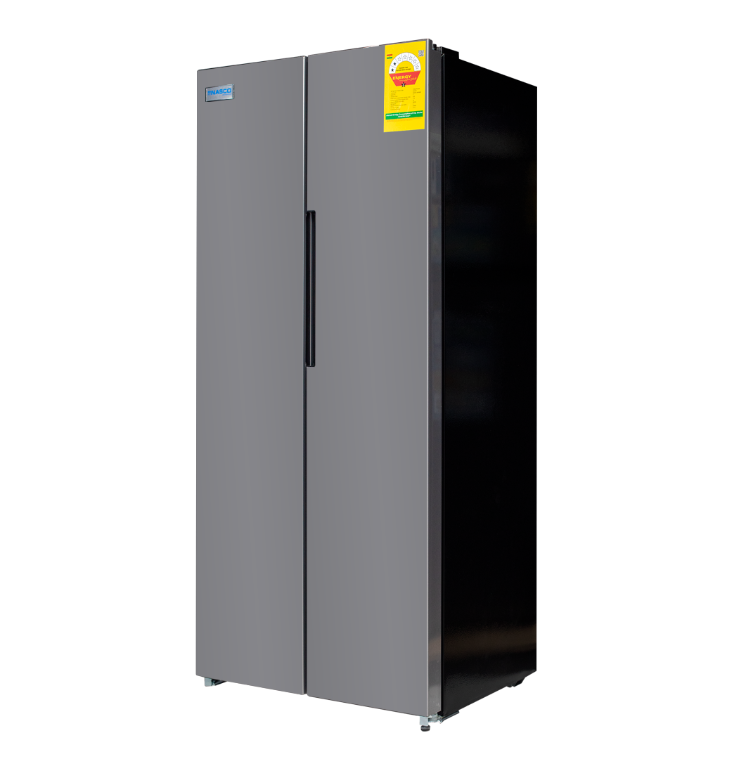 Nasco NASF2-400SBSF 400L Side-by-Side Frost-Free Refrigerator – Grey - Image 2