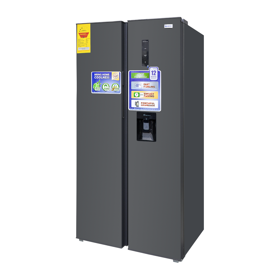 Nasco NASF2-55SK-WD 425L Side-by-Side Refrigerator with Water Dispenser - Image 5
