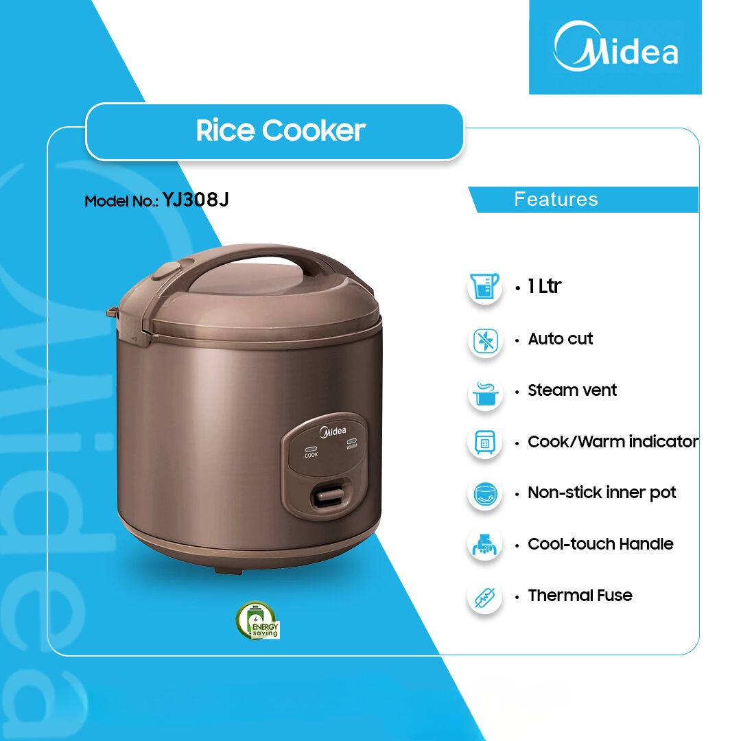 Midea 1 L- GOLD Rice Cooker - YJ308J - Image 2