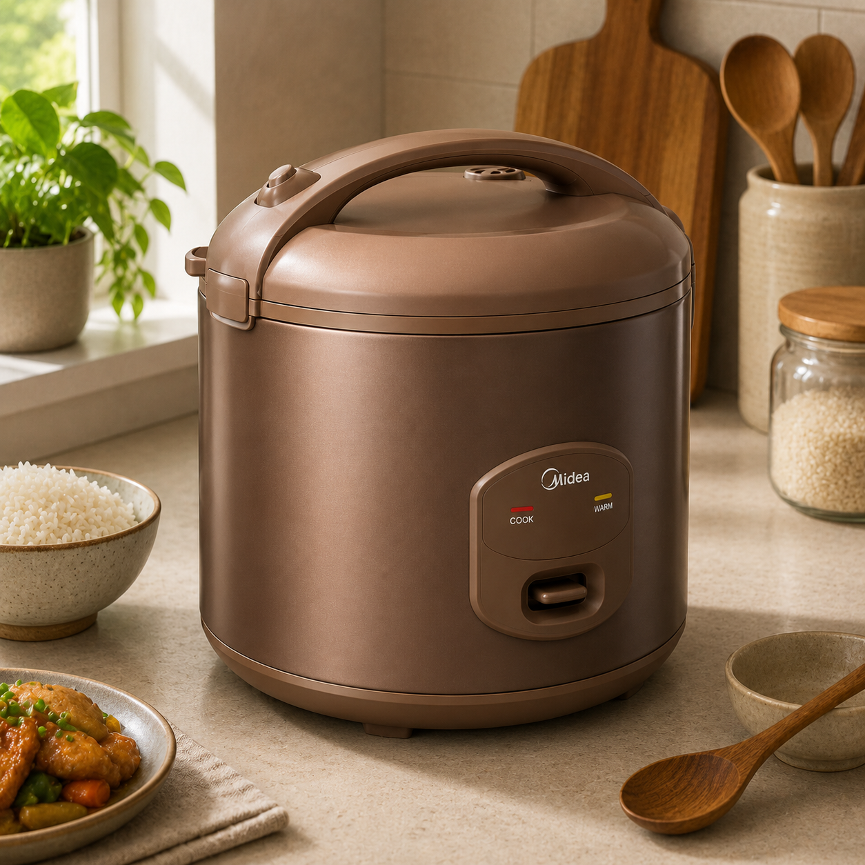 Midea 1 L- GOLD Rice Cooker - YJ308J - Image 6