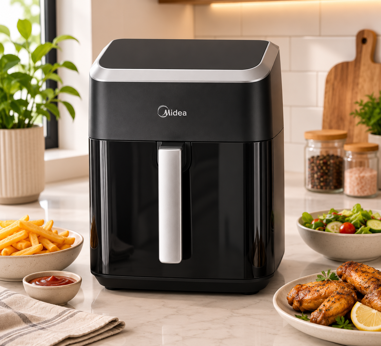 Midea 7 L - Air Fryer(BLACK) MF-CY70K - Image 6