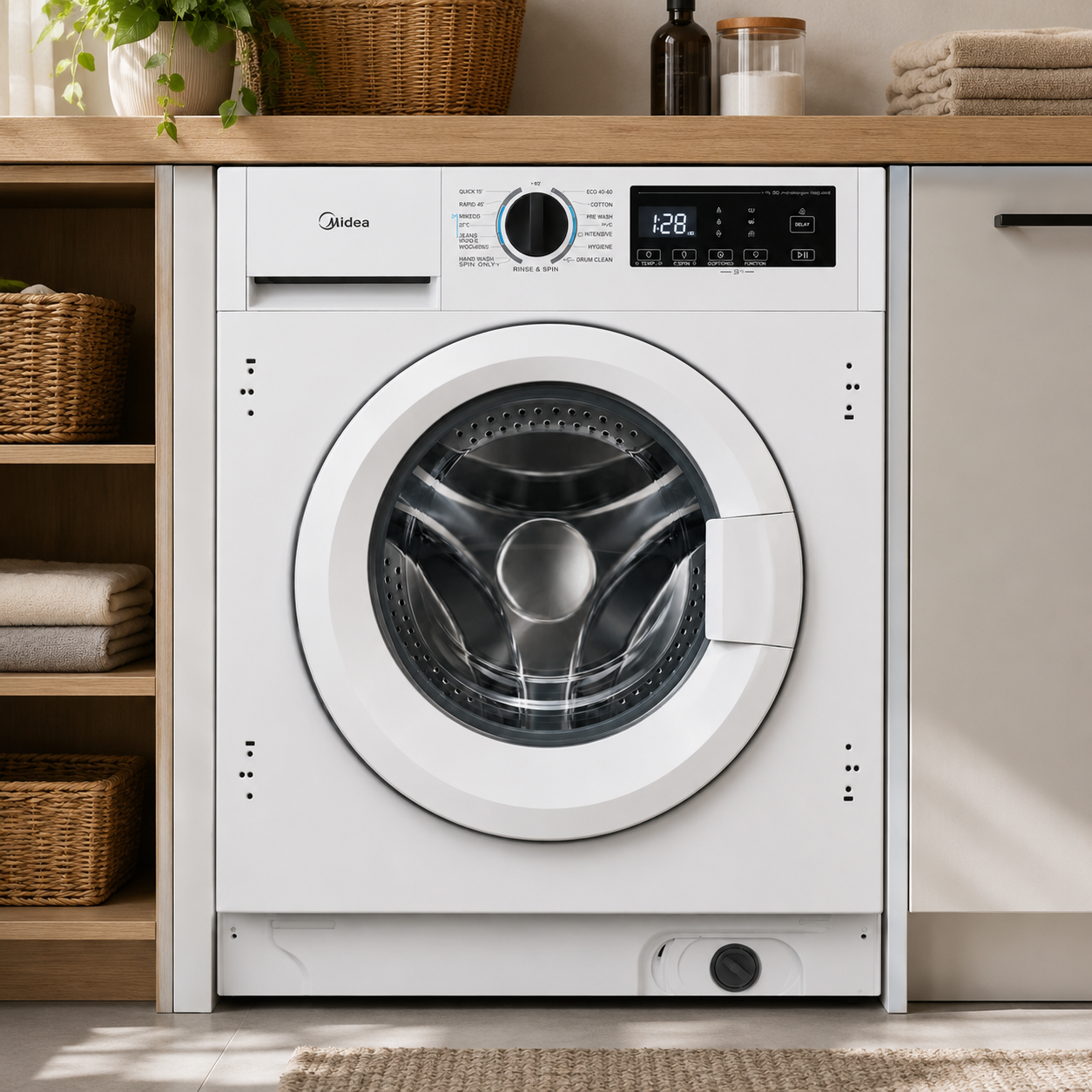 Midea 8 KG / 6KG Washer / Dryer Built – In - MFA06D80B / W - Image 6