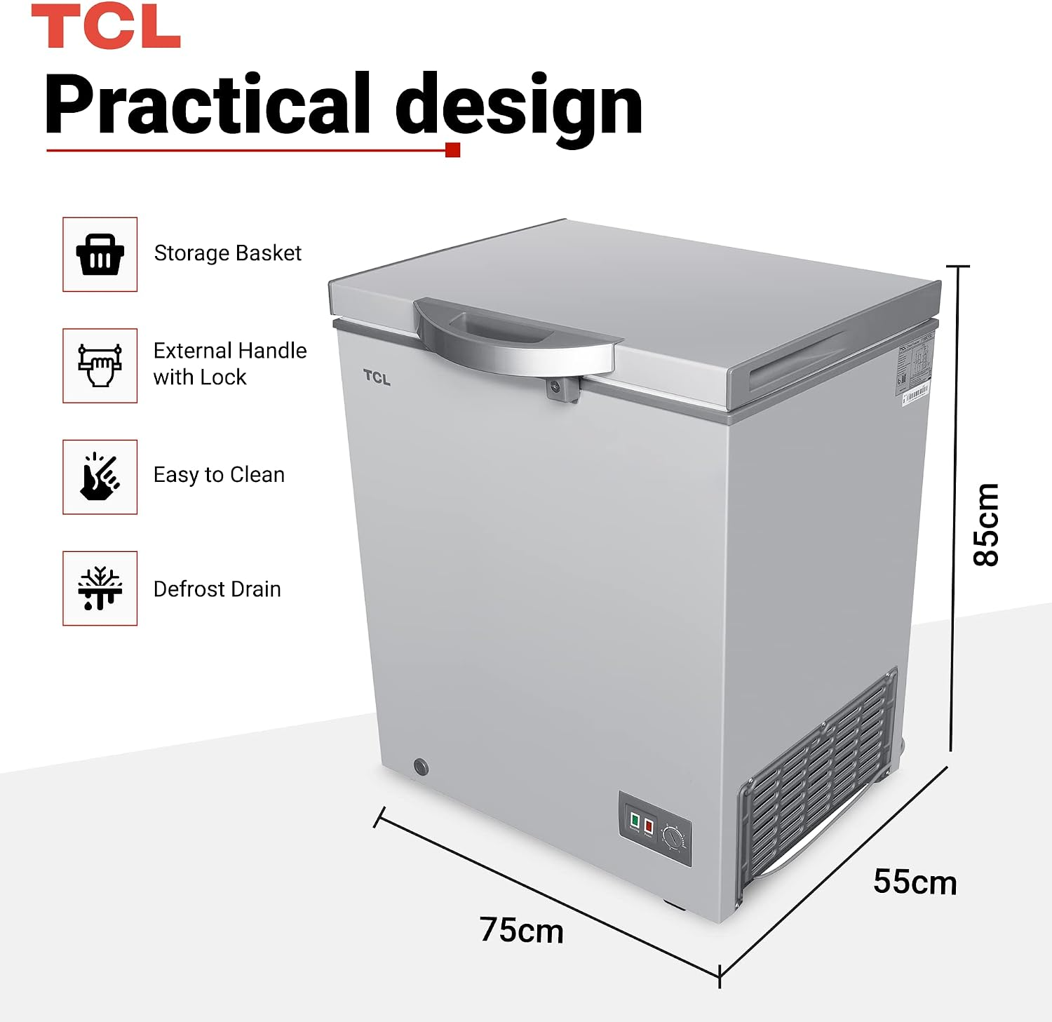 TCL 145 L Chest Freezer - F188CFSL - Image 3