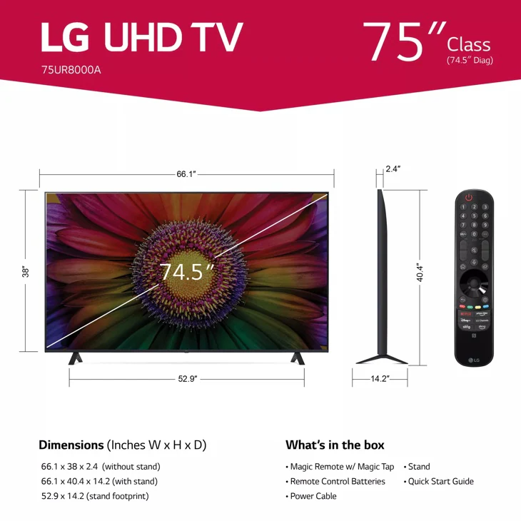 LG 75" UHD 4K Smart TV - Image 6