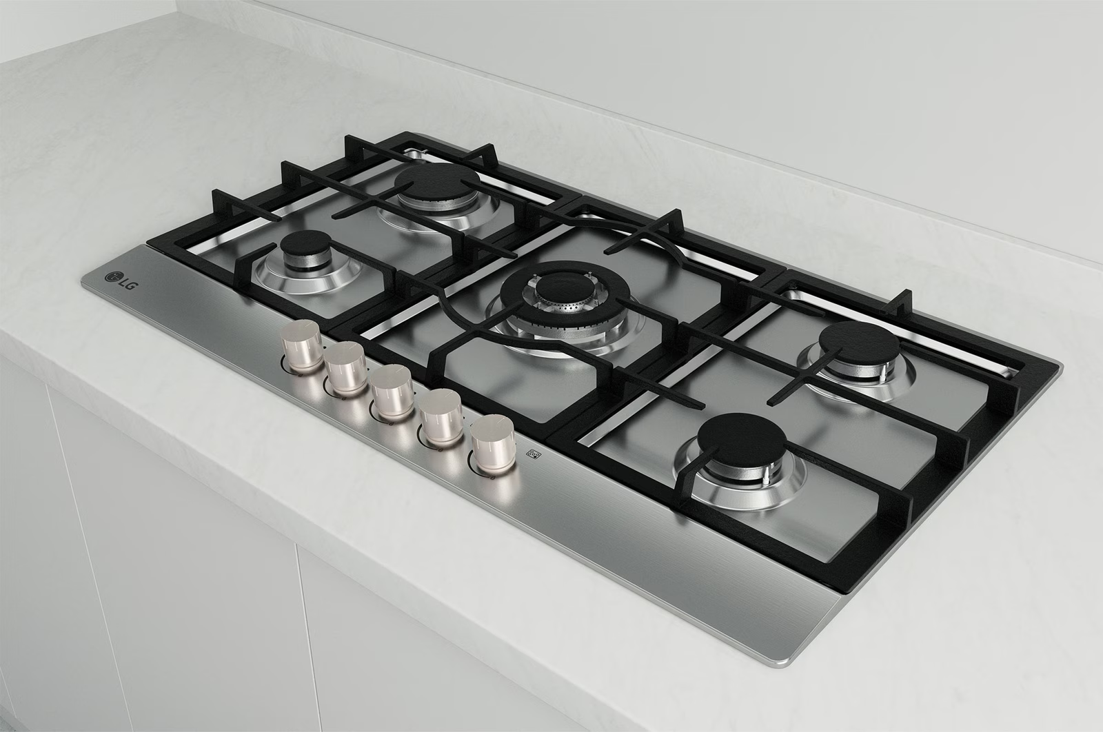 LG 90cm 5-Burner Built-in Gas Hob - CG5Z3626S - Image 4