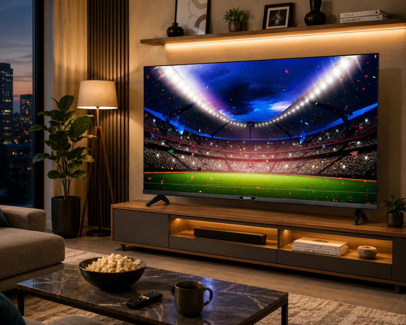 Sigma 50″ UHD 4K Smart Android Digital Frameless TV - STV-KQ50TZ - Image 2