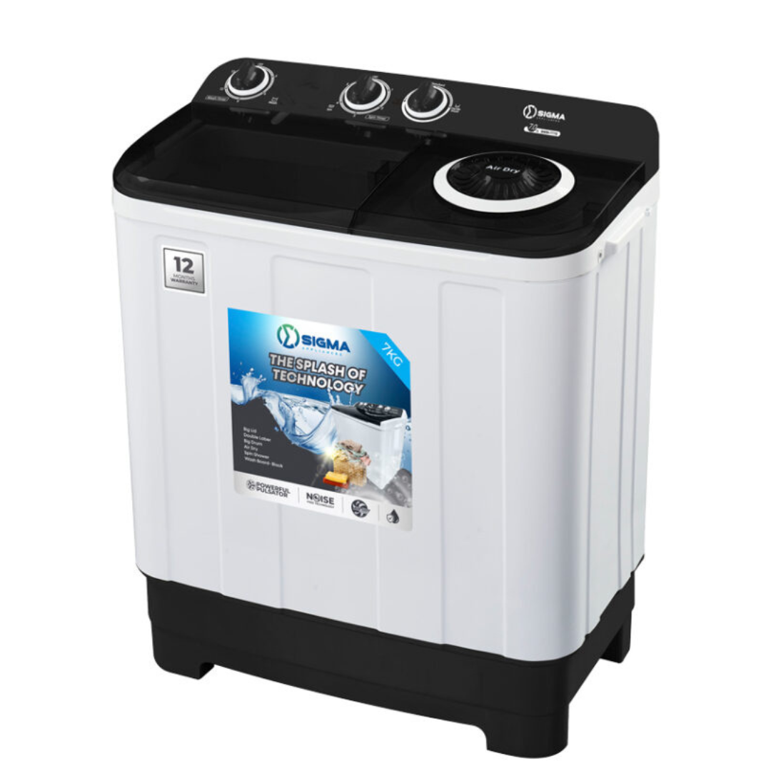 SIGMA 10KG TWIN-TOP WASHING MACHINE - SWM-TT100 - Image 2