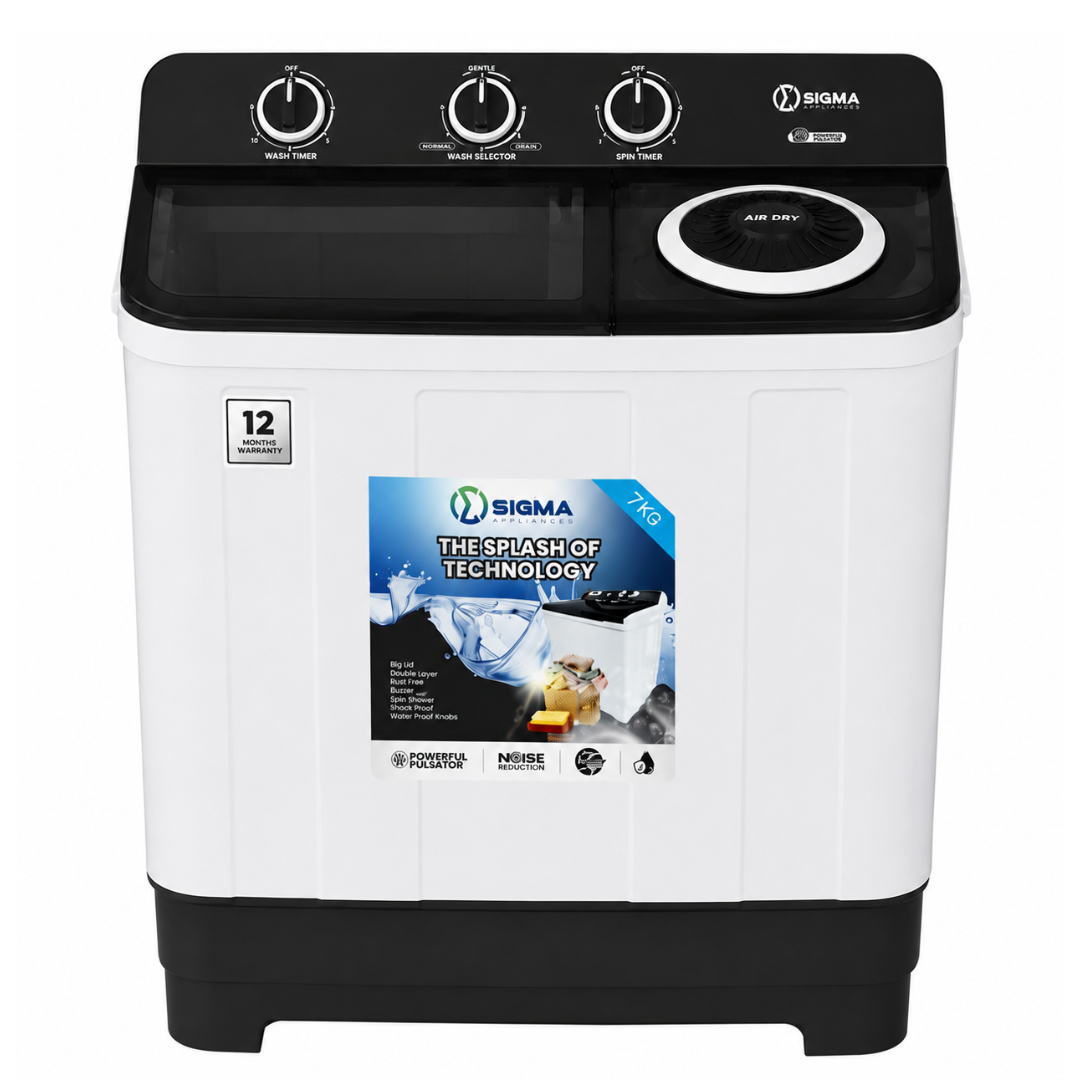 SIGMA 15KG TWIN-TOP WASHING MACHINE - SWM-TT150