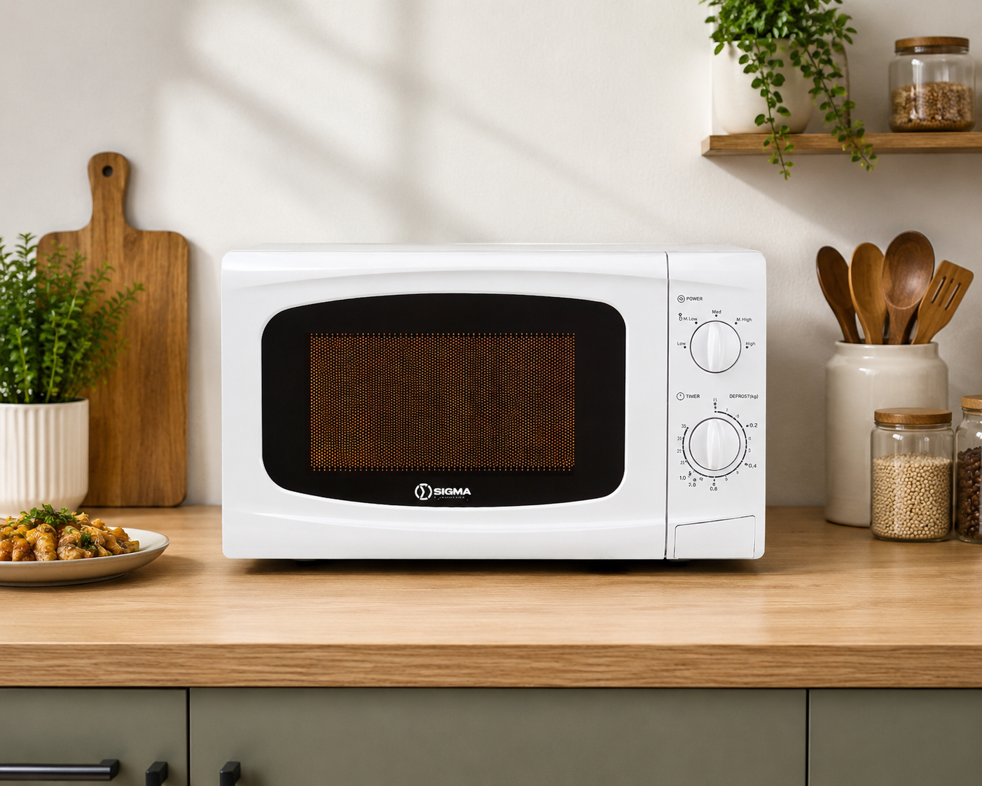 SIGMA 20LTRS SOLO MICROWAVE - SIG-MW20-W - Image 4