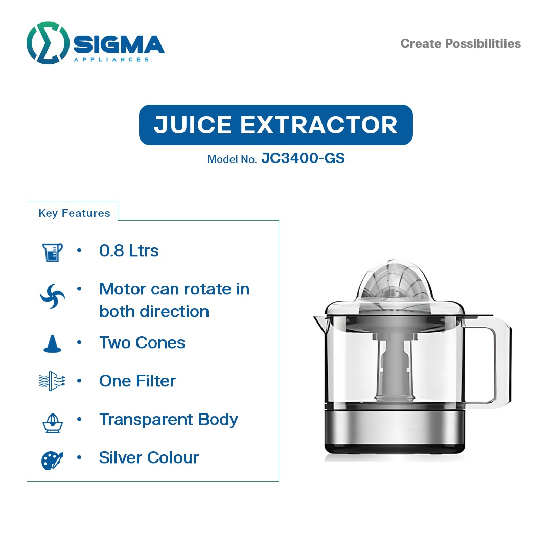 SIGMA 30 W JUICE EXTRACTOR - SJC-3400-GS - Image 2